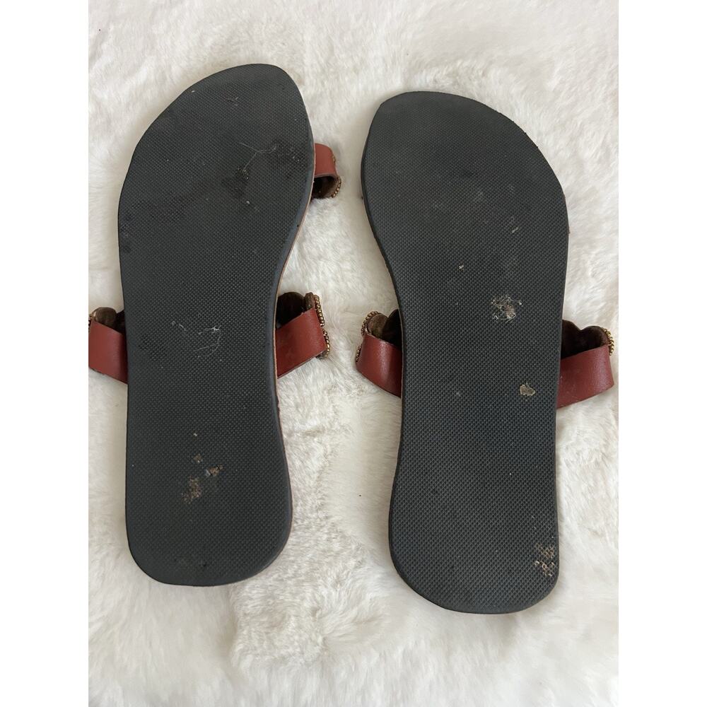 African Beaded Leather Sandals Womens EU Size 39 USA 8.5 - Picture 7 of 7